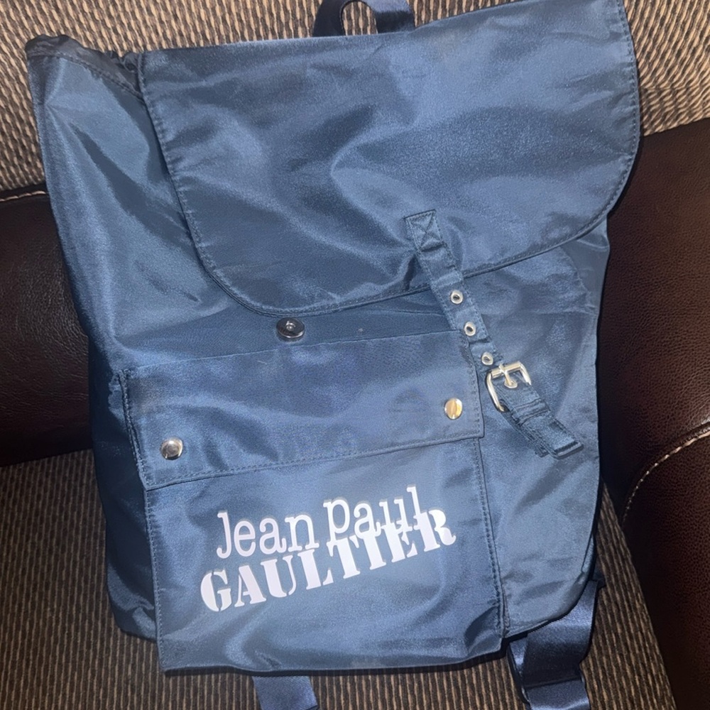 Jean Paul Gaultier Navy Blue Nylon Men’s Backpack